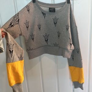 ASU Cropped Pullover Sweater & 2 XL Scrunchies